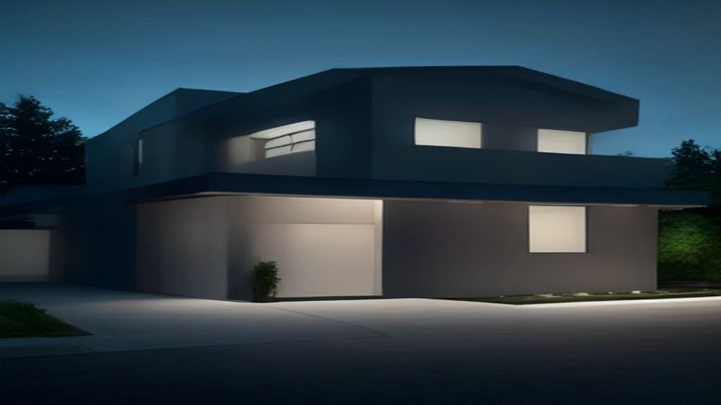 Sleek suburban home with an electric vehicle connected to a bidirectional V2H smart charger in an open garage.