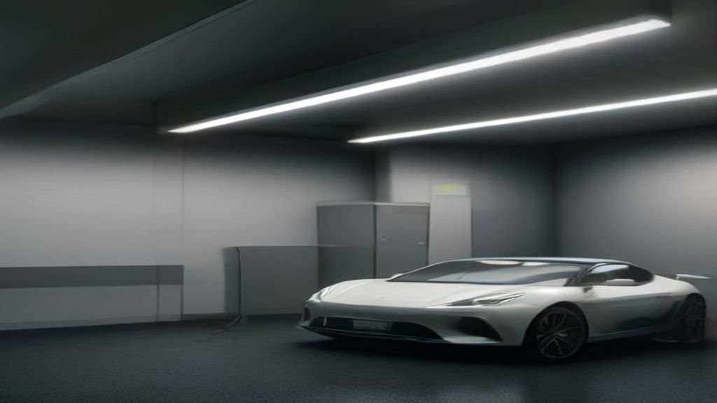 Sleek Level 2 EV charger mounted on garage wall next to modern electrical panel