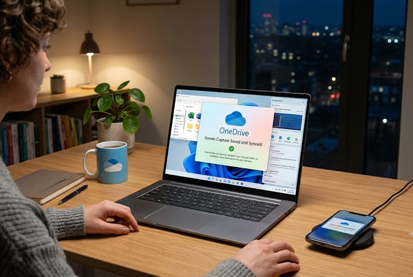 Multi-device cross platform access to synced Windows 11 screenshots on OneDrive