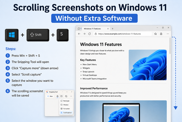 DevTools features a hidden native command to capture pixel-perfect full-length screenshots in seconds.