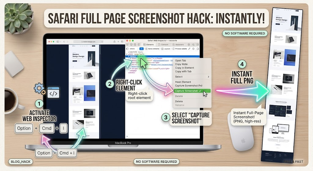 Safari Developer Tools Web Inspector interface on macOS