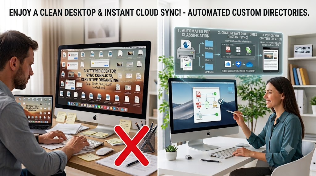 organized mac desktop-screenshot management Enjoy a clean desktop and instant cloud sync integration with automated custom save directories.
